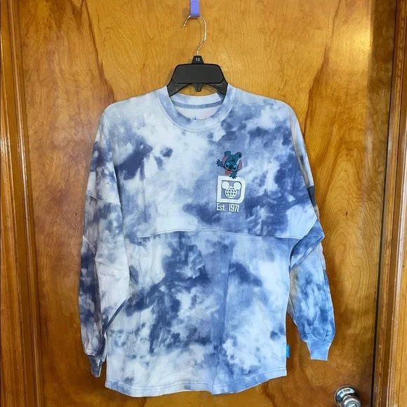 Walt Disney World Spirit Jersey Stitch Blue Tie Dyed Size XS - Picture 12 of 13